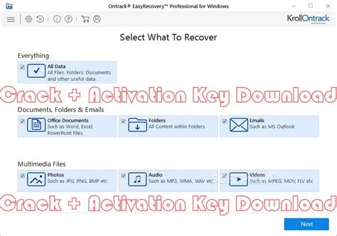 Clé dactivation ontrack easyrecovery for windows